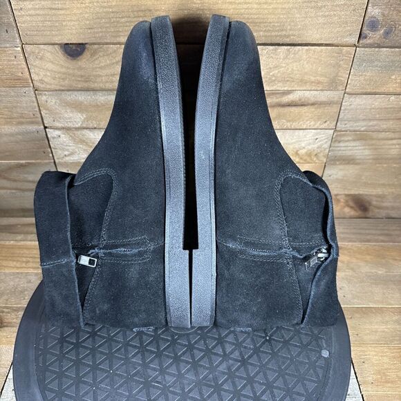 UGG WomanS Size 7 Black Josefene Cuff Suede Ankle Casual Zip Up Boots - Picture 8 of 10